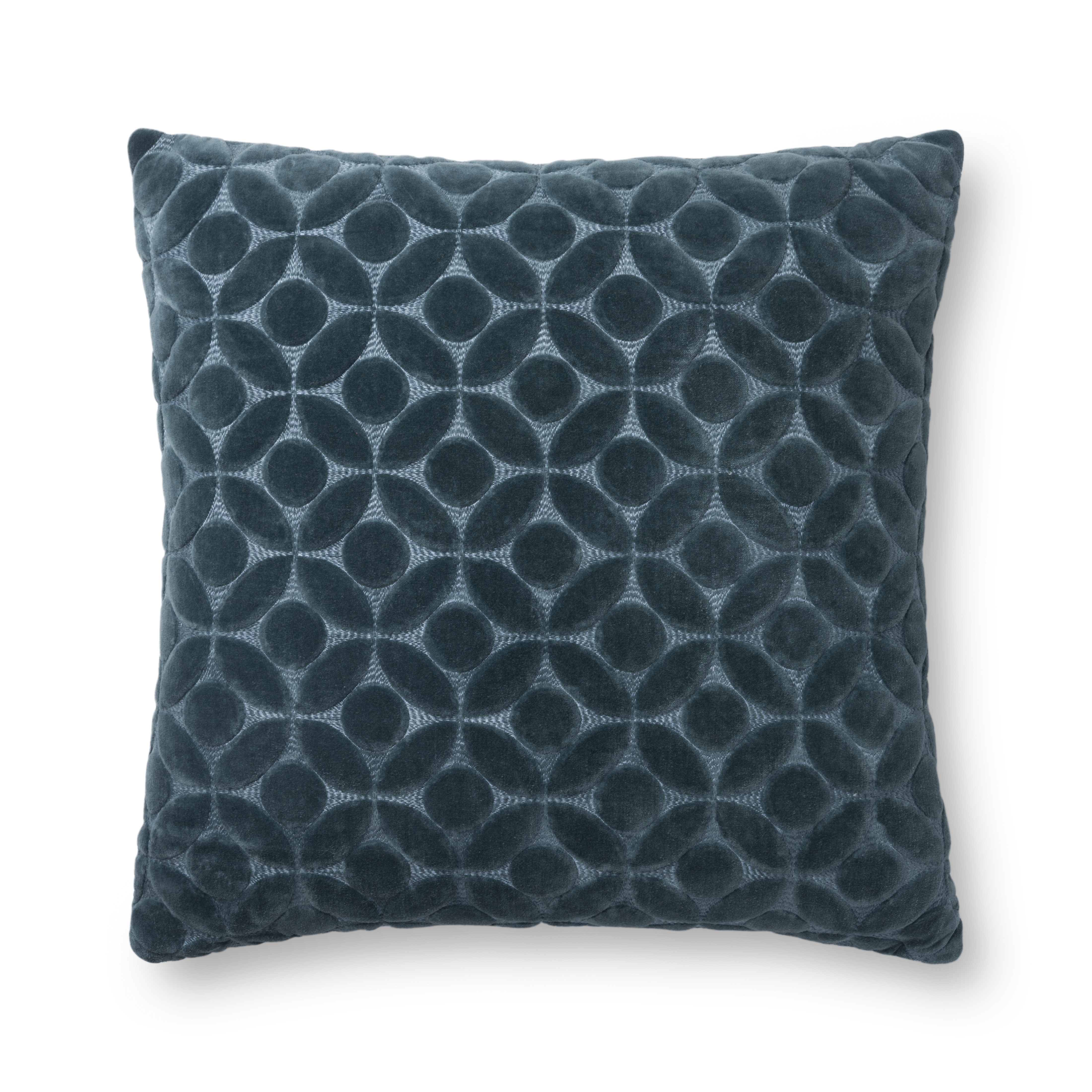 Loloi PILLOWS P0864 Teal 22" x 22" Cover Only - Image 0