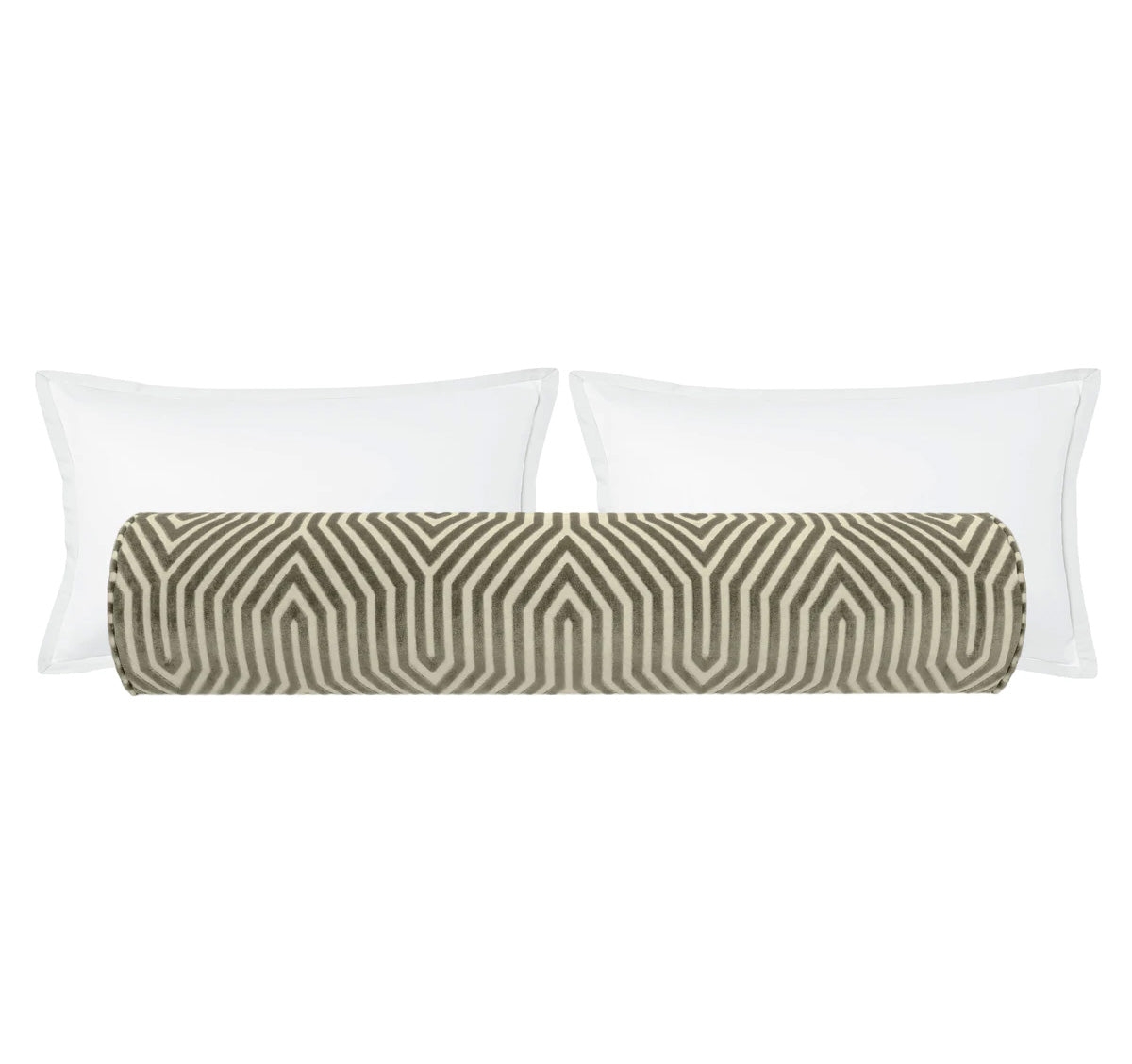 THE BOLSTER :: VANDERBILT VELVET // DOVE | SCHUMACHER - TWIN XL // 9" X 30" - Image 0