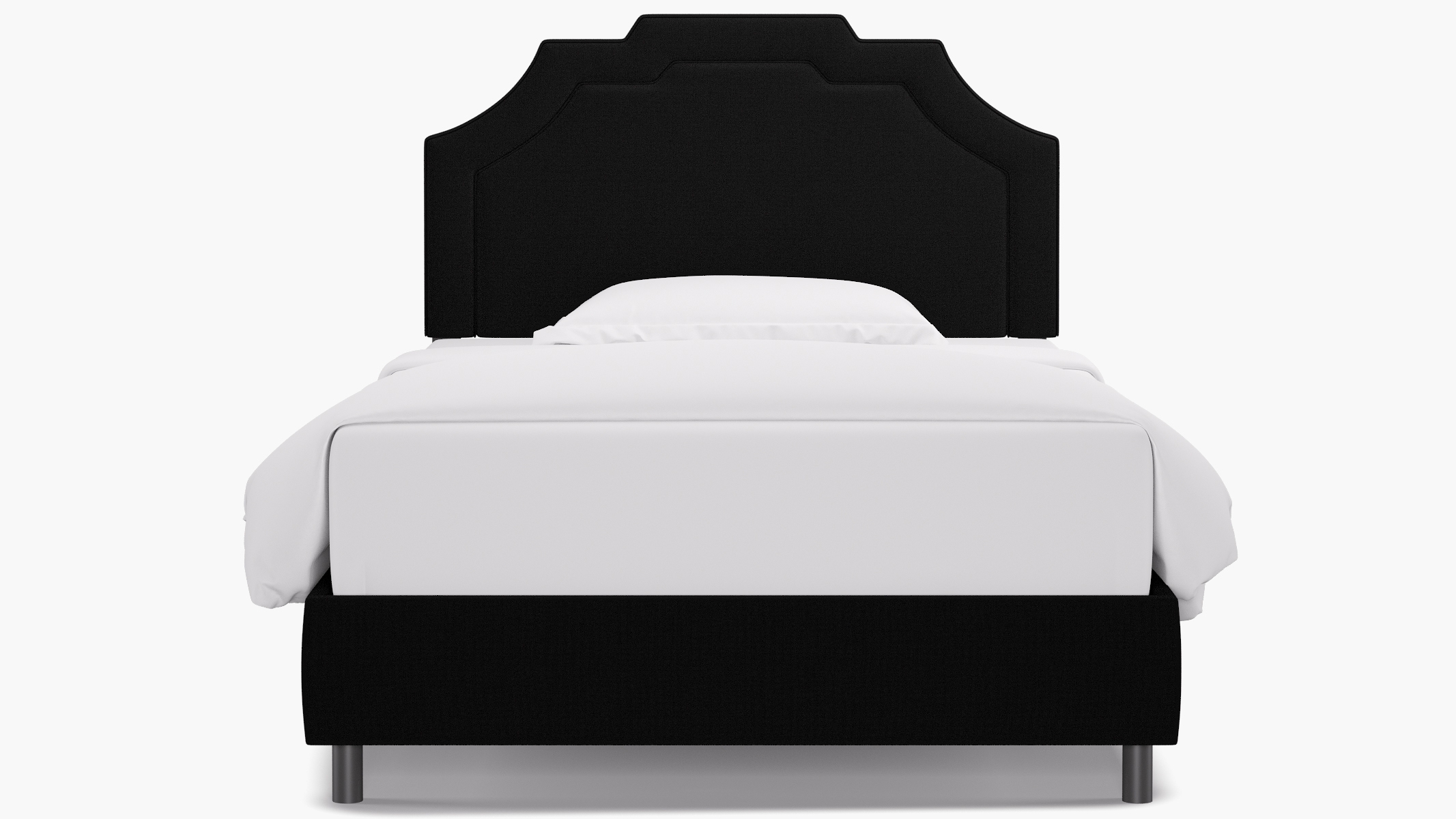 Art Deco Bed, Raven Everyday Linen, Full - Image 0