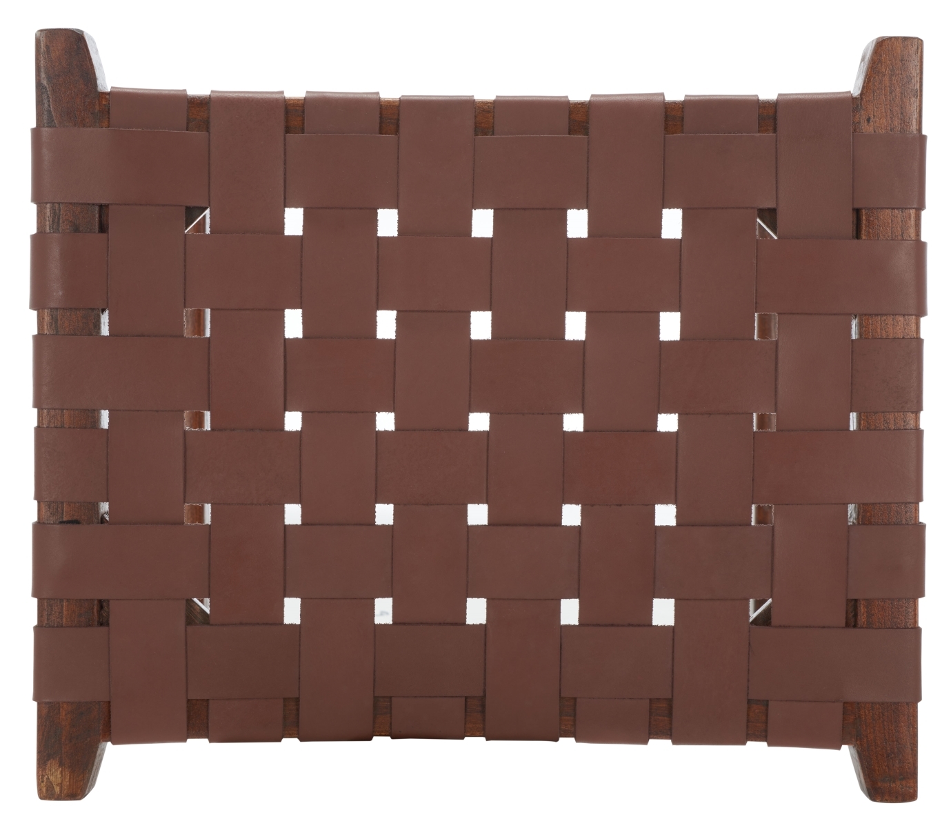 Abreu Rectangle Barstool - Cognac / Walnut - Safavieh - Image 5