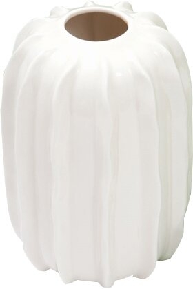 White 8" Ceramic Table Vase - Image 0