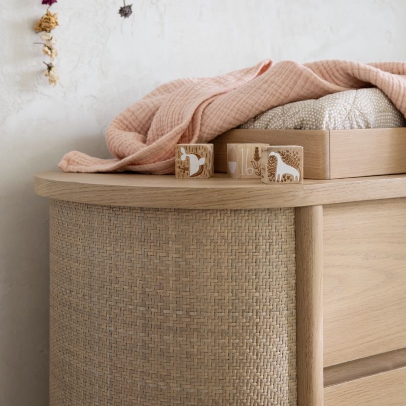Canyon Natural Wood Baby Changing Table Topper by Leanne Ford - Image 1