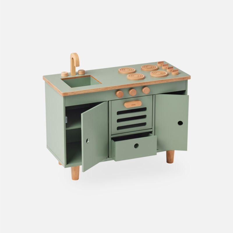 Lalo Sage Green Montessori Kids Play Kitchen - Image 4