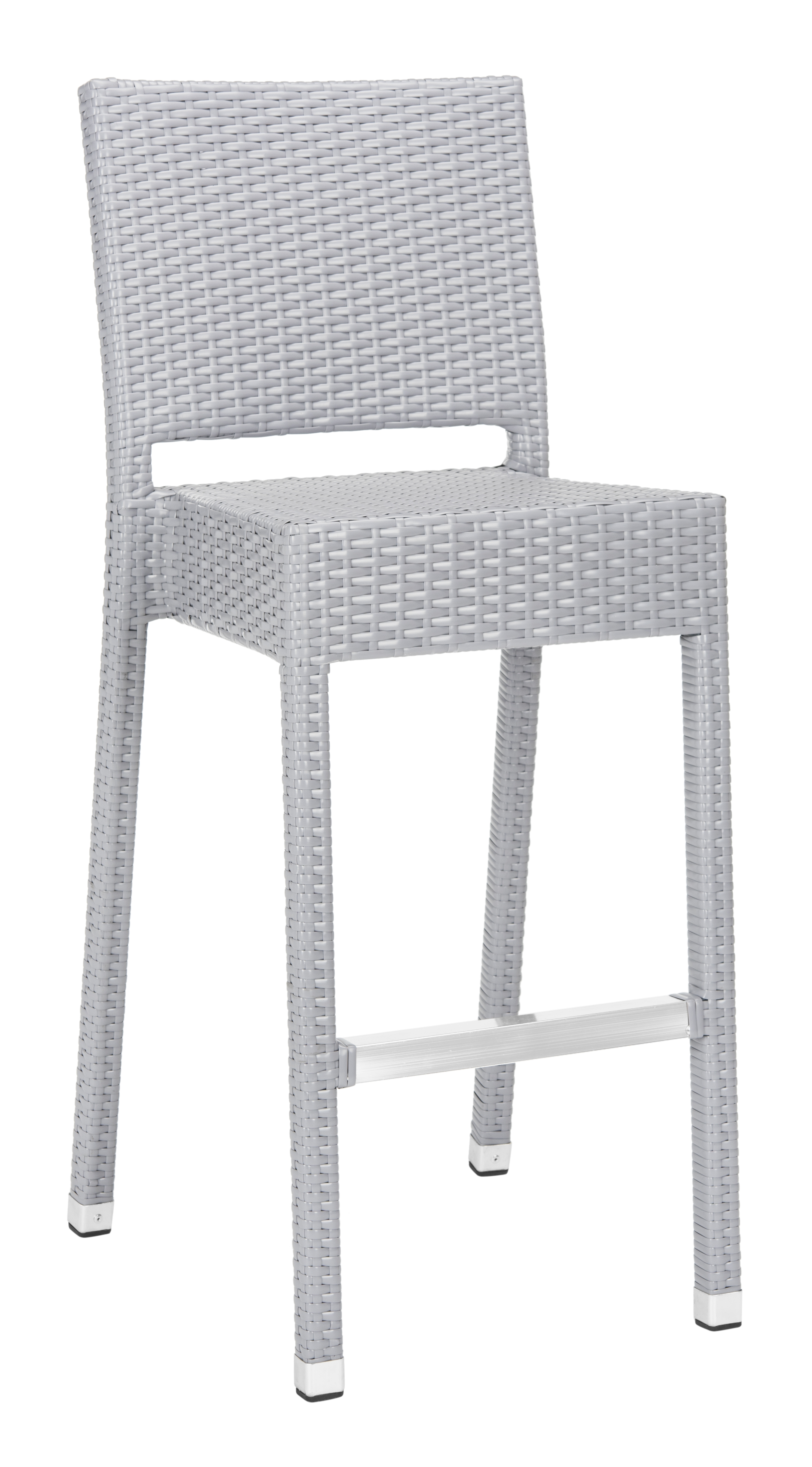 Bethel Indoor-Outdoor Bar Stool - Grey - Safavieh - Image 1