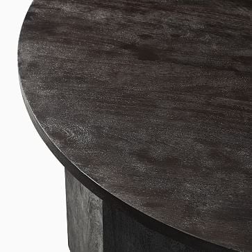 WE Exton Collection Faceted Coffee Table, Coffee Bean/Blackened Oak, Round 41" - Image 2