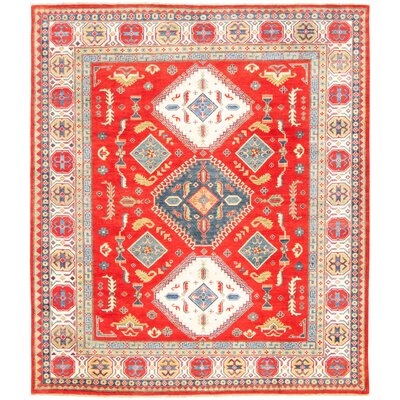 One-of-a-Kind Hypoluxo Hand-Knotted 2010s Gazni Red/Beige 8'6" x 10' Wool Area Rug - Image 0