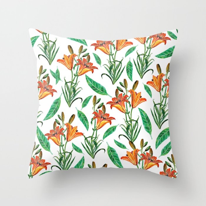 Floral Delight #society6 #decor #buyart Throw Pillow by 83 Oranges Modern Bohemian Prints - Cover (16" x 16") With Pillow Insert - Outdoor Pillow - Image 0