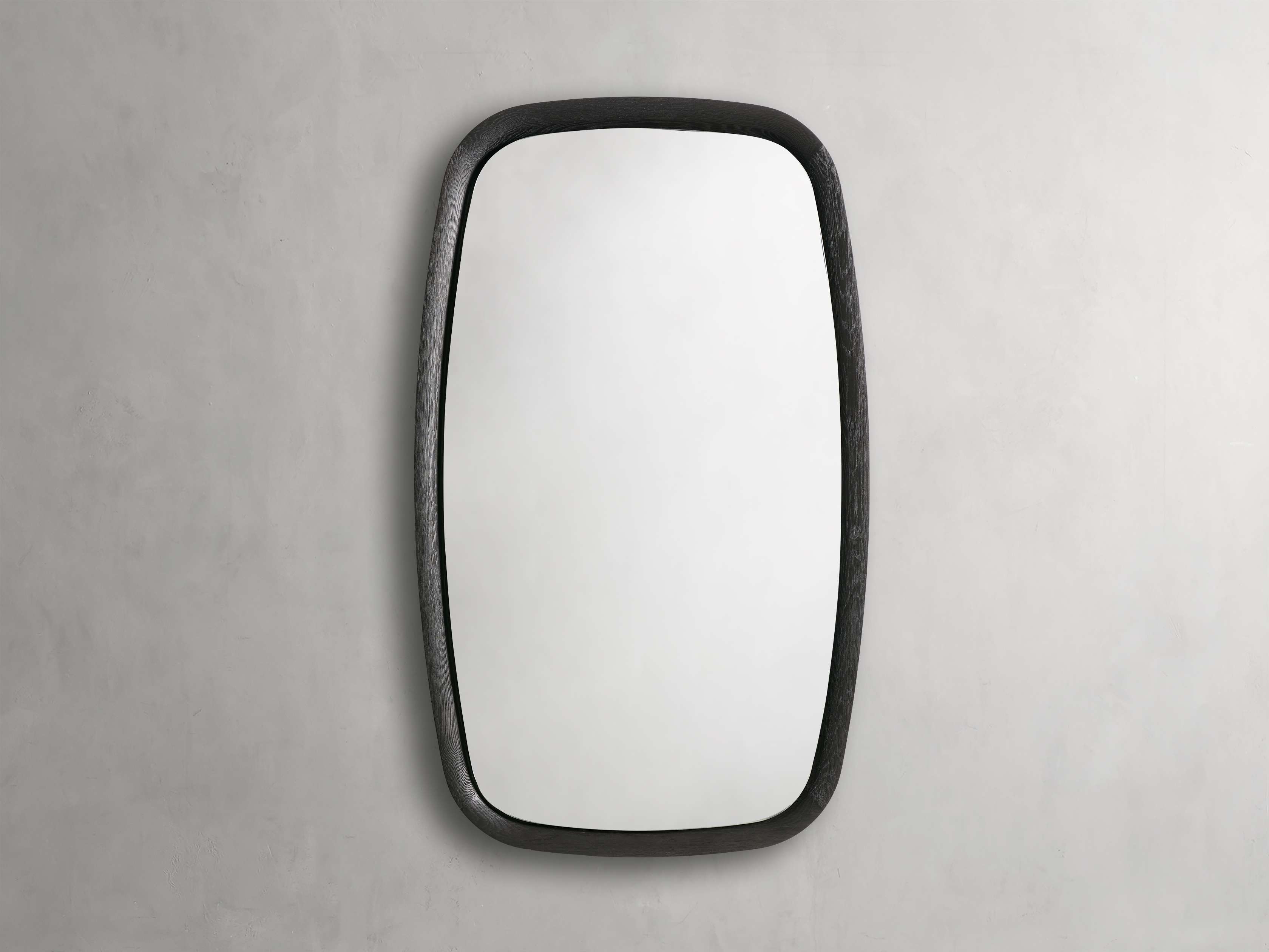 Diega Oak Wall Mirror in Wood 36" X 60" Black  Ebony  - Image 0