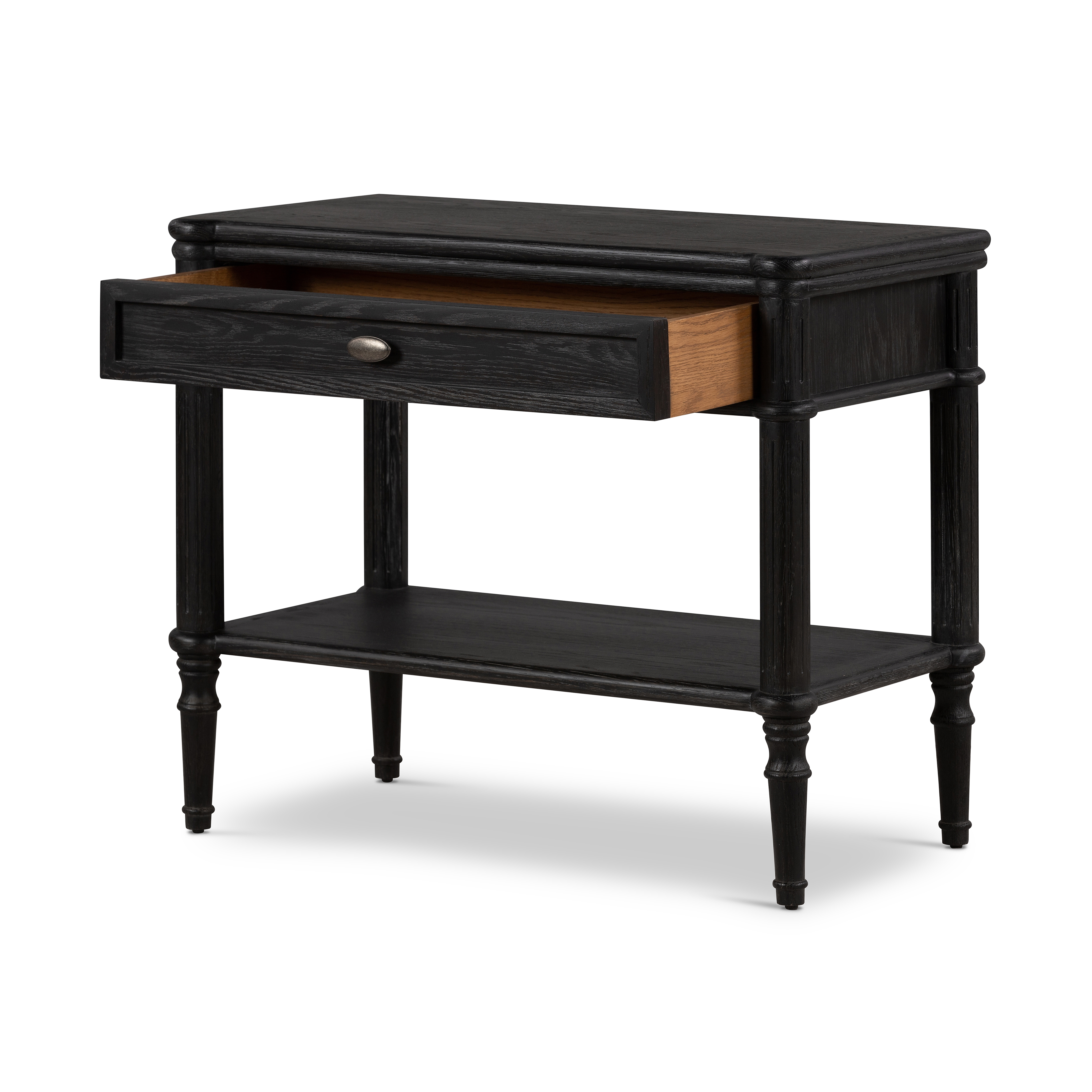 Toulouse Nightstand - Distressed Black Oak - Image 3