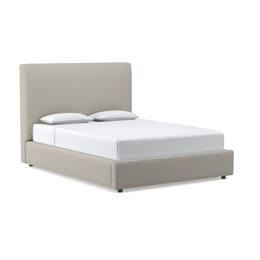 Haven Tall Bed, Queen, Twill, Dove - Image 0