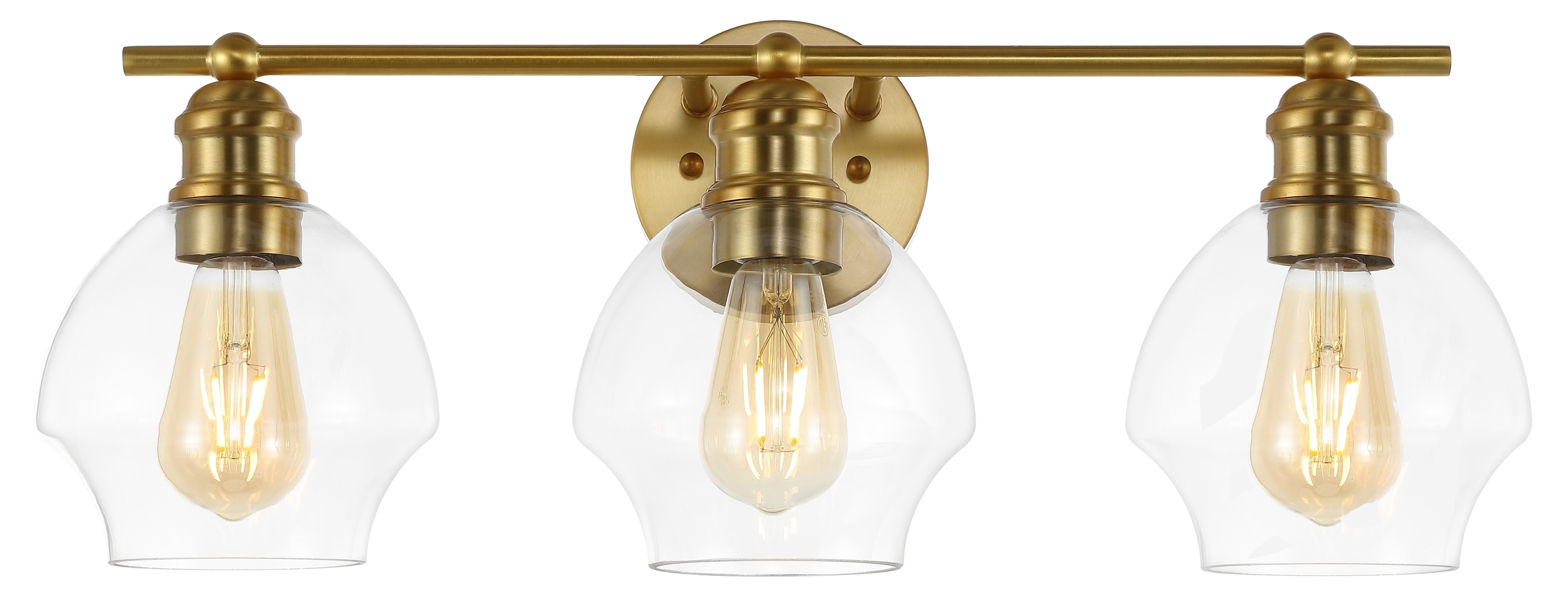 Mylsa 3 Lt 22.5" Wall Sconce - Gold/Clear - Safavieh - Image 5