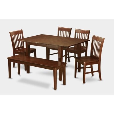 Agesilao Butterfly Leaf Rubberwood Solid Wood Dining Set - Image 0