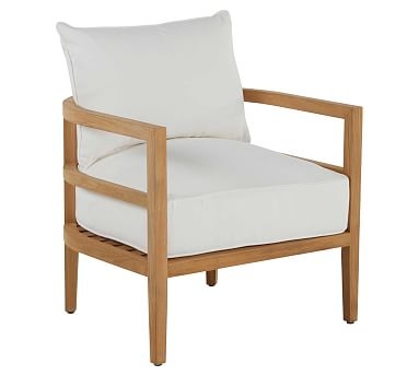 Oxeia Lounge Chair Cushion, Sunbrella(R) - Outdoor Linen; Dove - Image 0