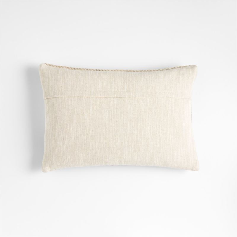 Corby 22"x15" Geometric Desert Green Kilim Pillow with Down-Alternative Insert - Image 2