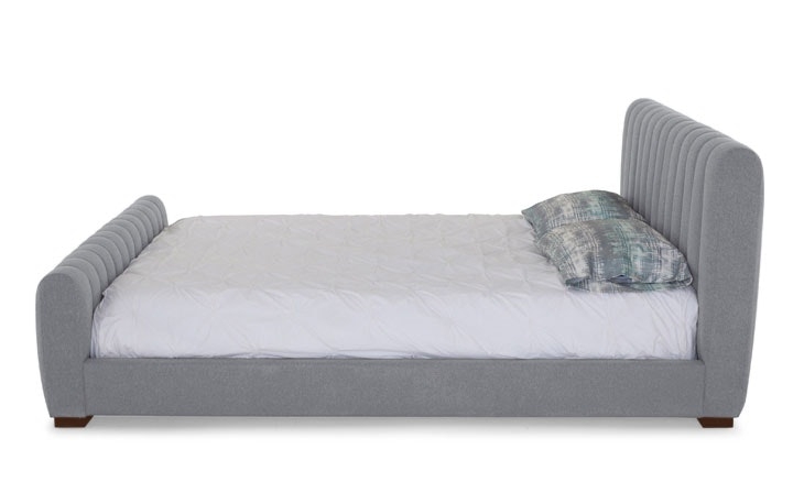 Gray Camille Mid Century Modern Bed - Essence Ash - Mocha - Eastern King - Image 4