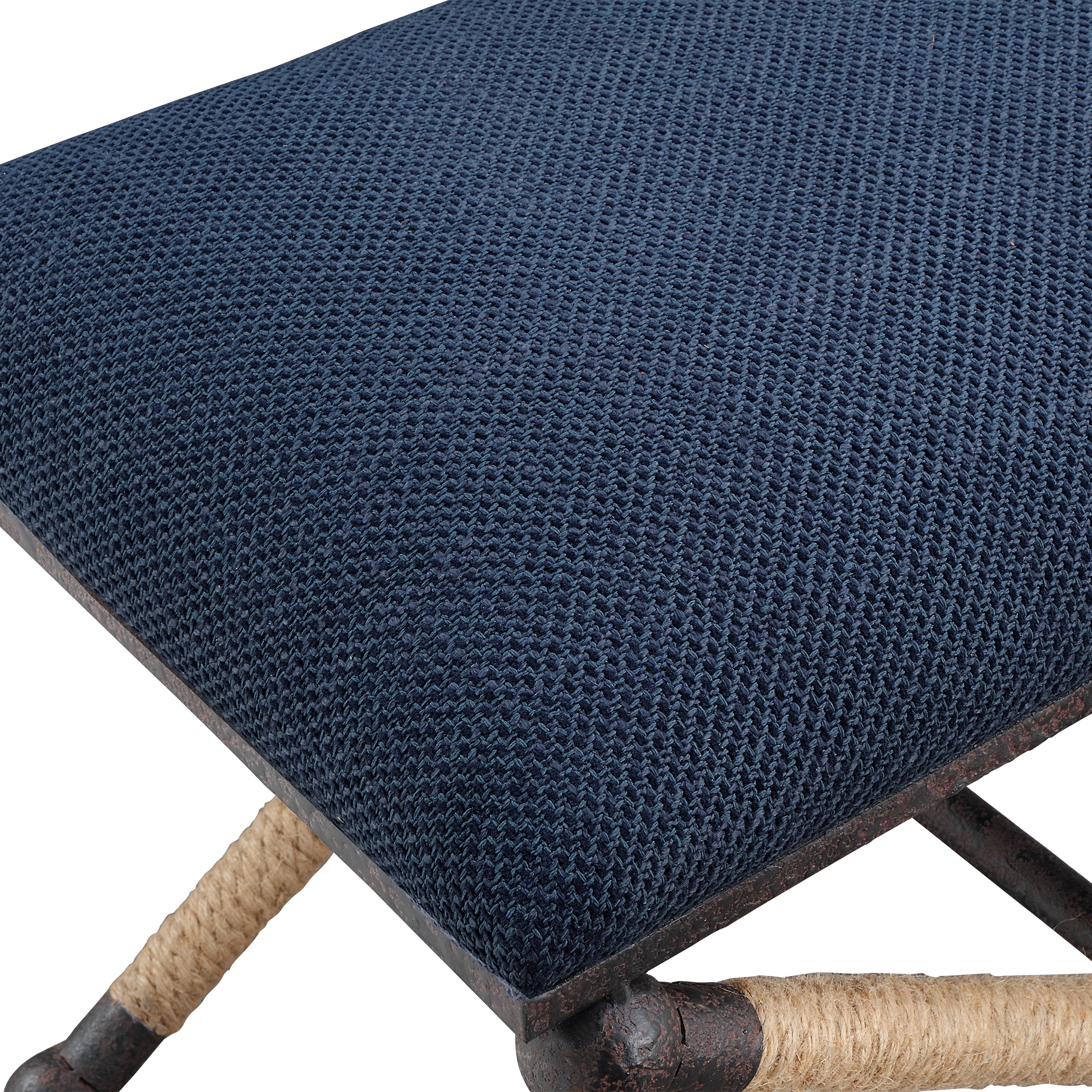 Firth Small Navy Fabric Bench - Image 5