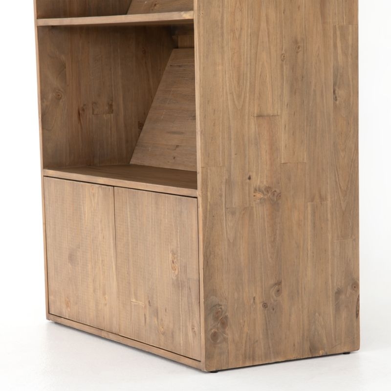 Natasha Solid Pine Wood Bookcase with Shelves - Image 8