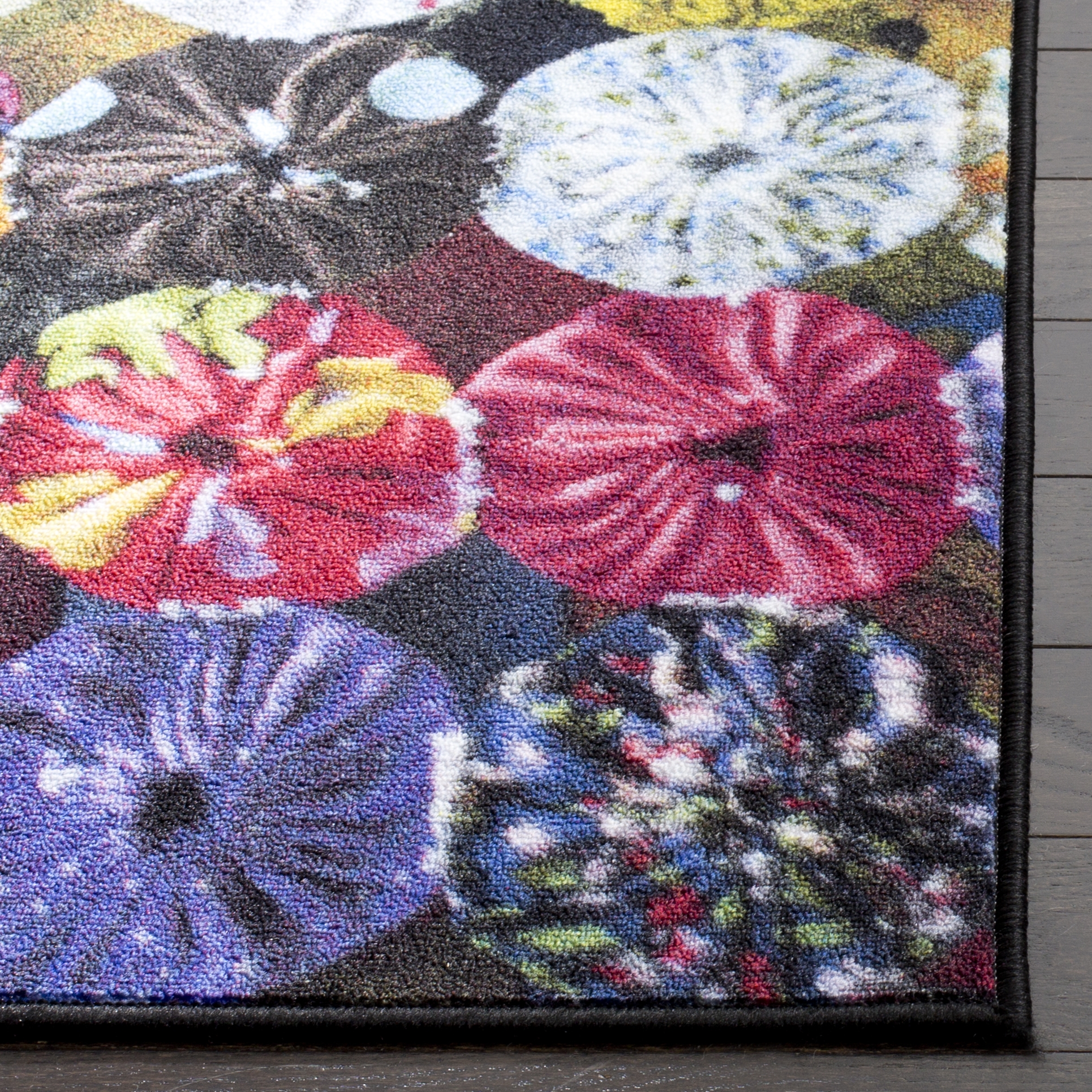 Arlo Home Woven Area Rug, AZT207R, Red/Multi,  4' X 6' - Image 2