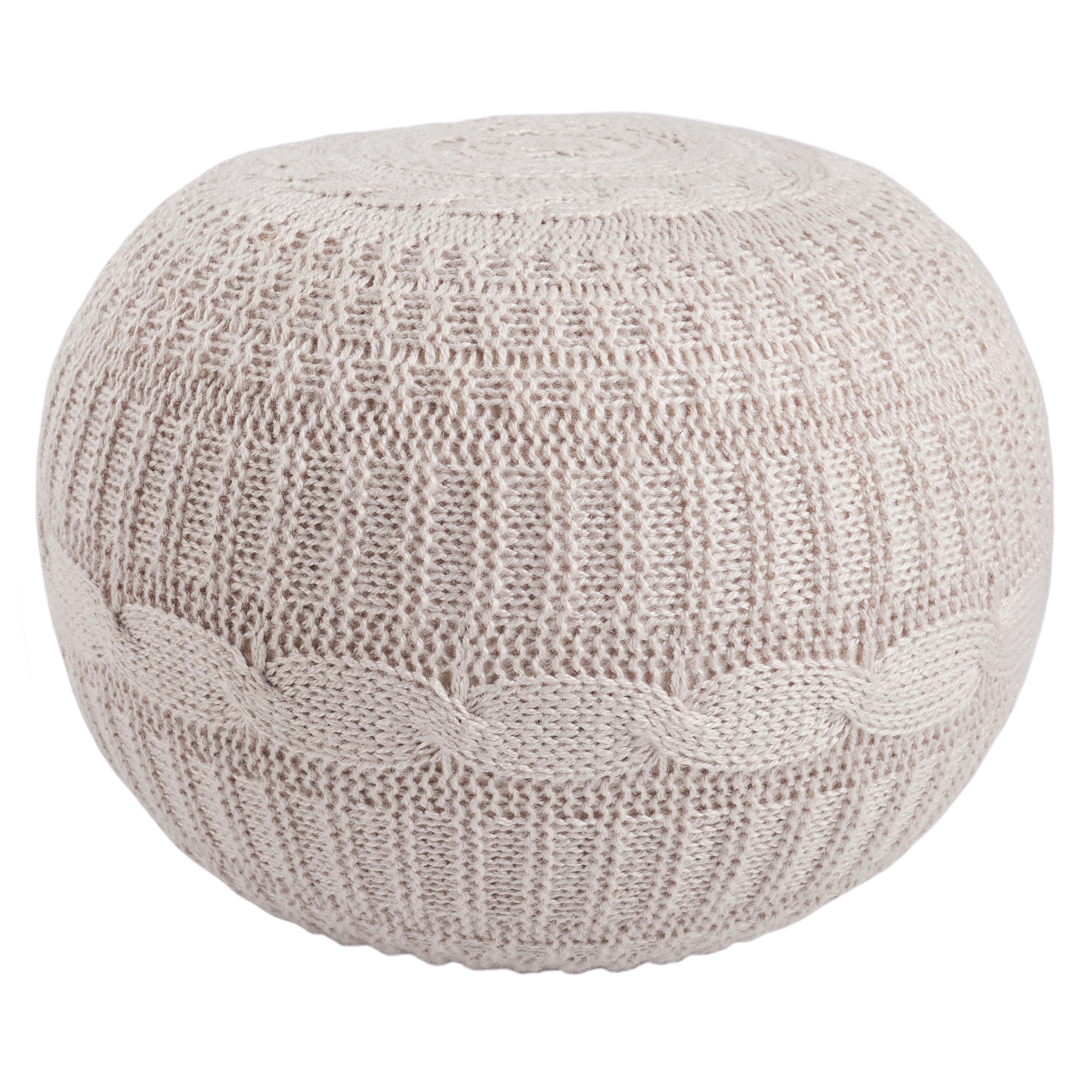 Vibe by Georgia Solid Silver Round Pouf - Image 0