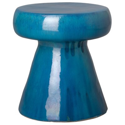 MUSHROOM STOOL/TABLE, BLUE 16X18"H - Image 0