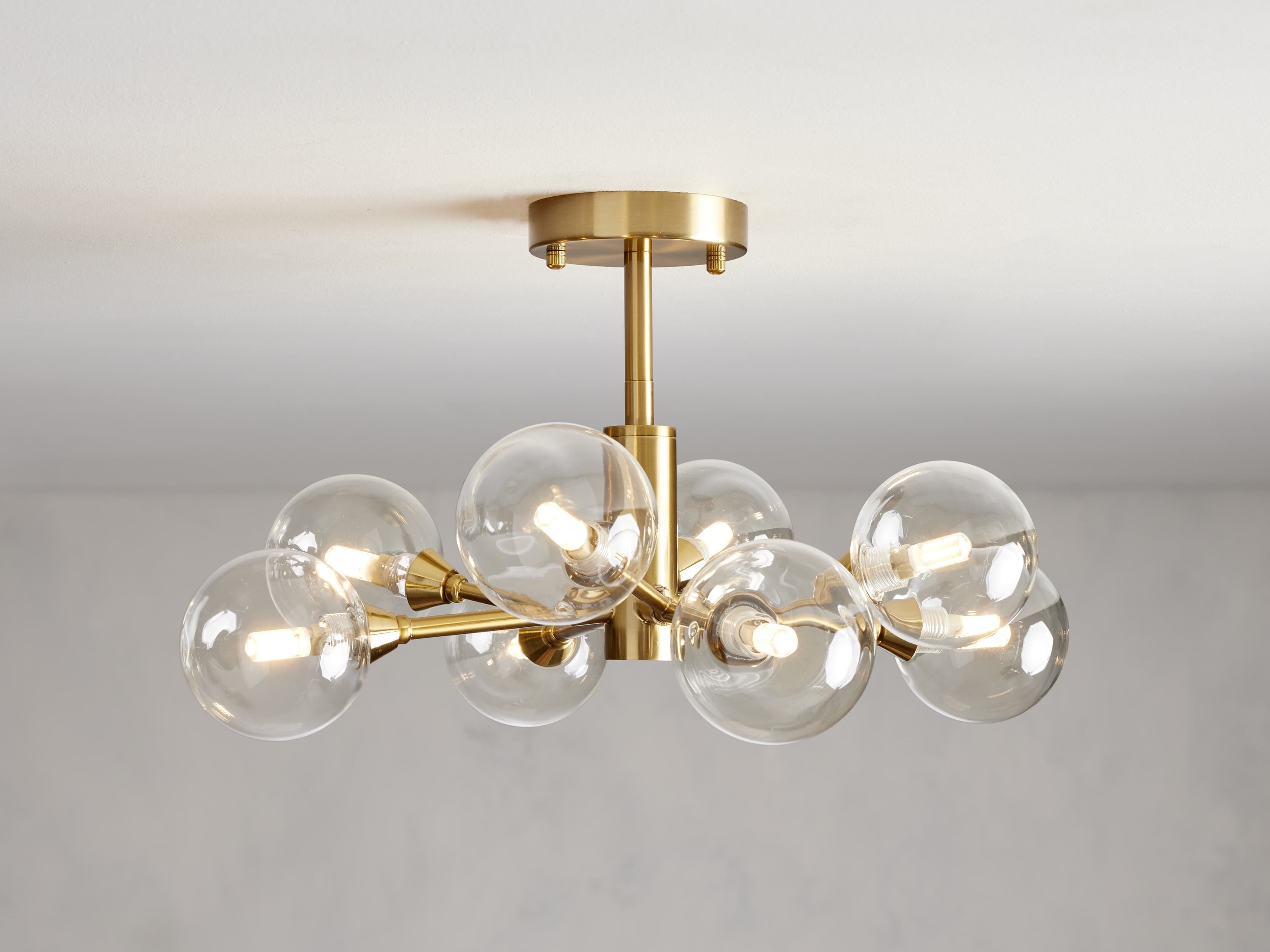 Apollo Flush Mount in Glass 20" Brass   - Image 0