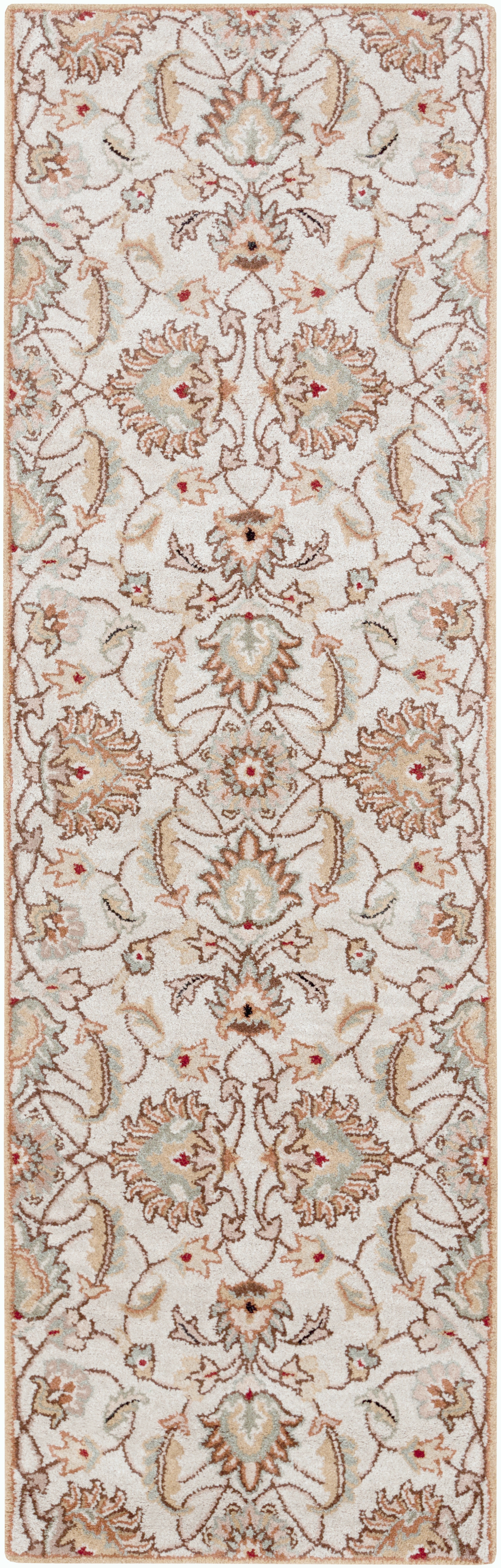 Caesar Beige Indoor 2'6" x 8' Handmade Rug - Image 0