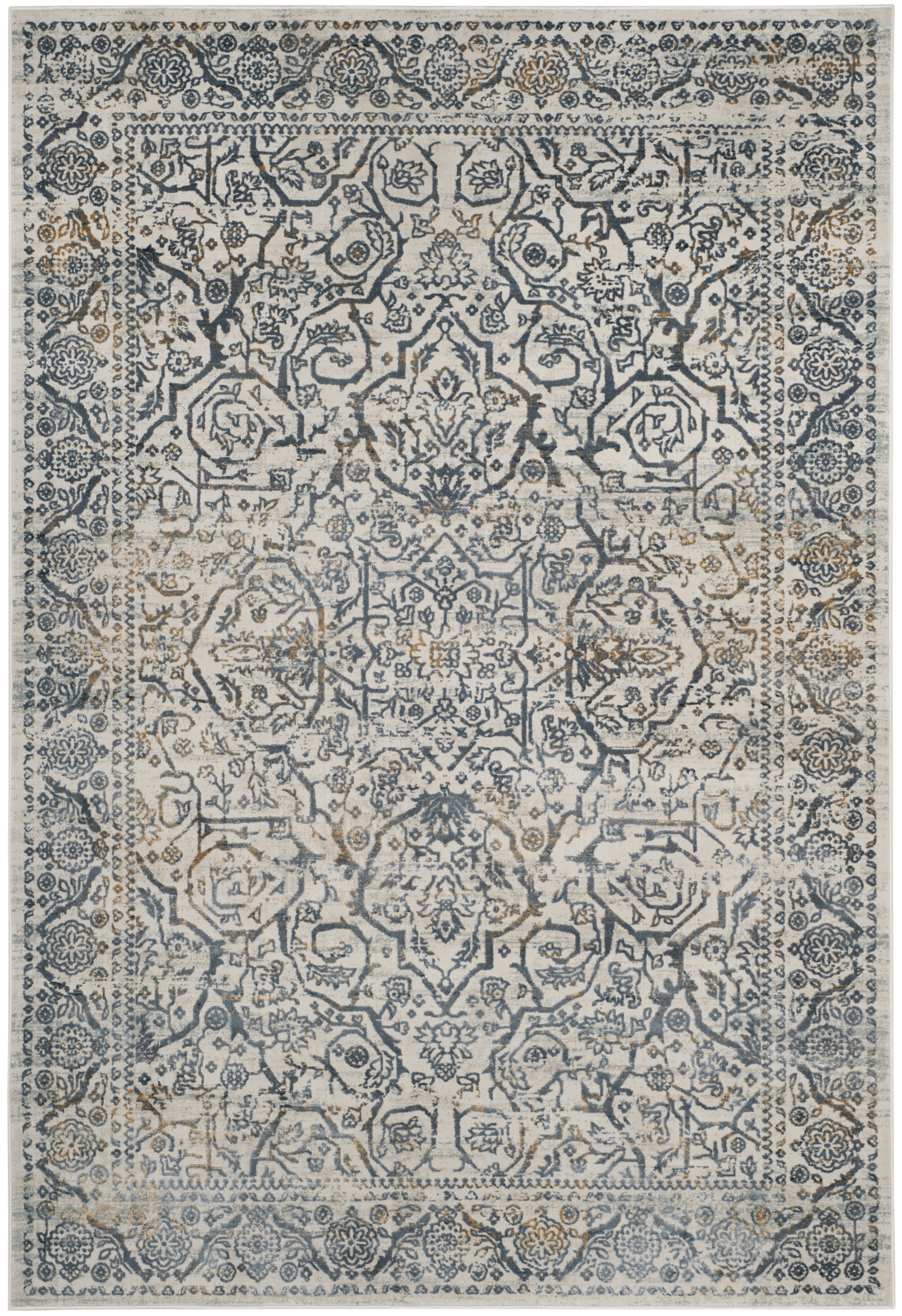 Arlo Home Woven Area Rug, PRN714S, Cream/Slate,  5' 1" X 7' 6" - Image 0