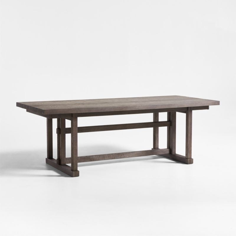 Eastham 90"-118" Brushed Charcoal Oak Wood Extendable Dining Table - Image 9
