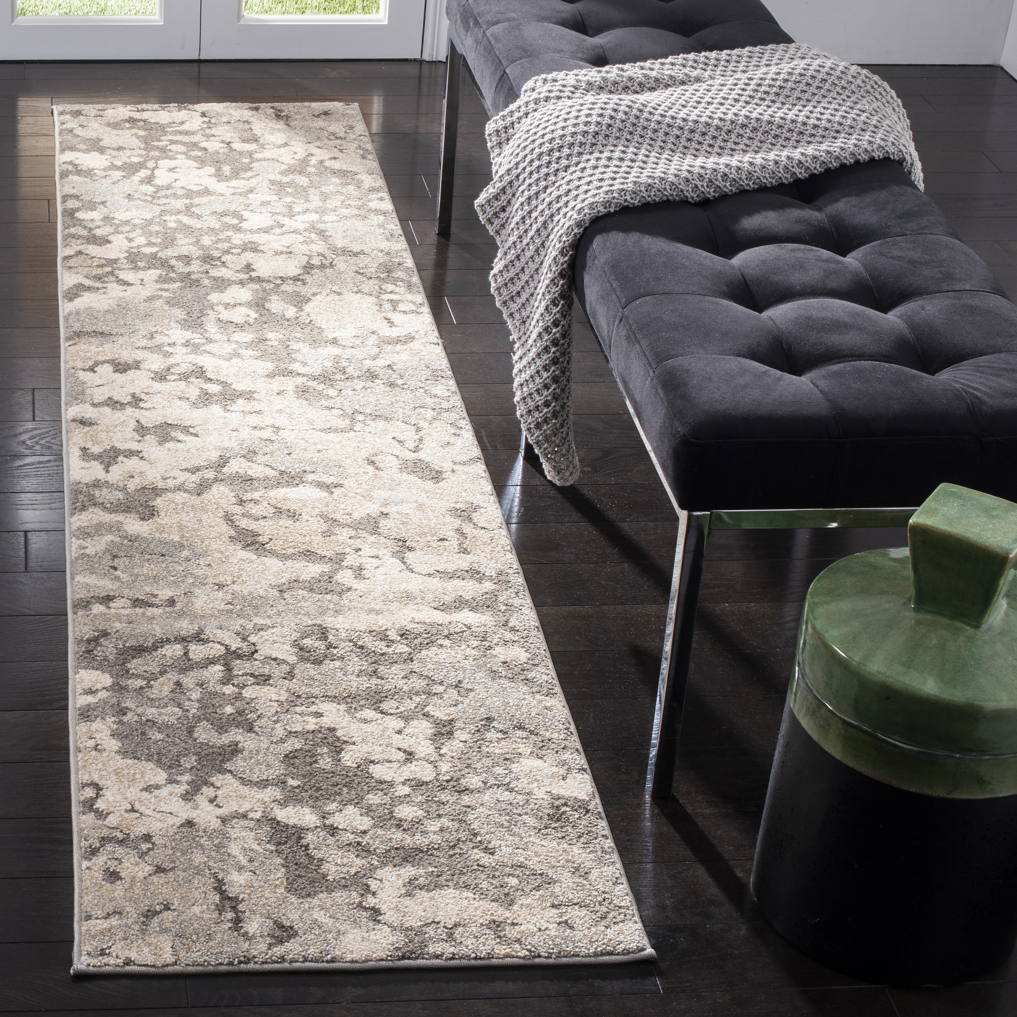 Arlo Home Woven Area Rug, SPR123E, Taupe/Grey,  2' X 8' - Image 1