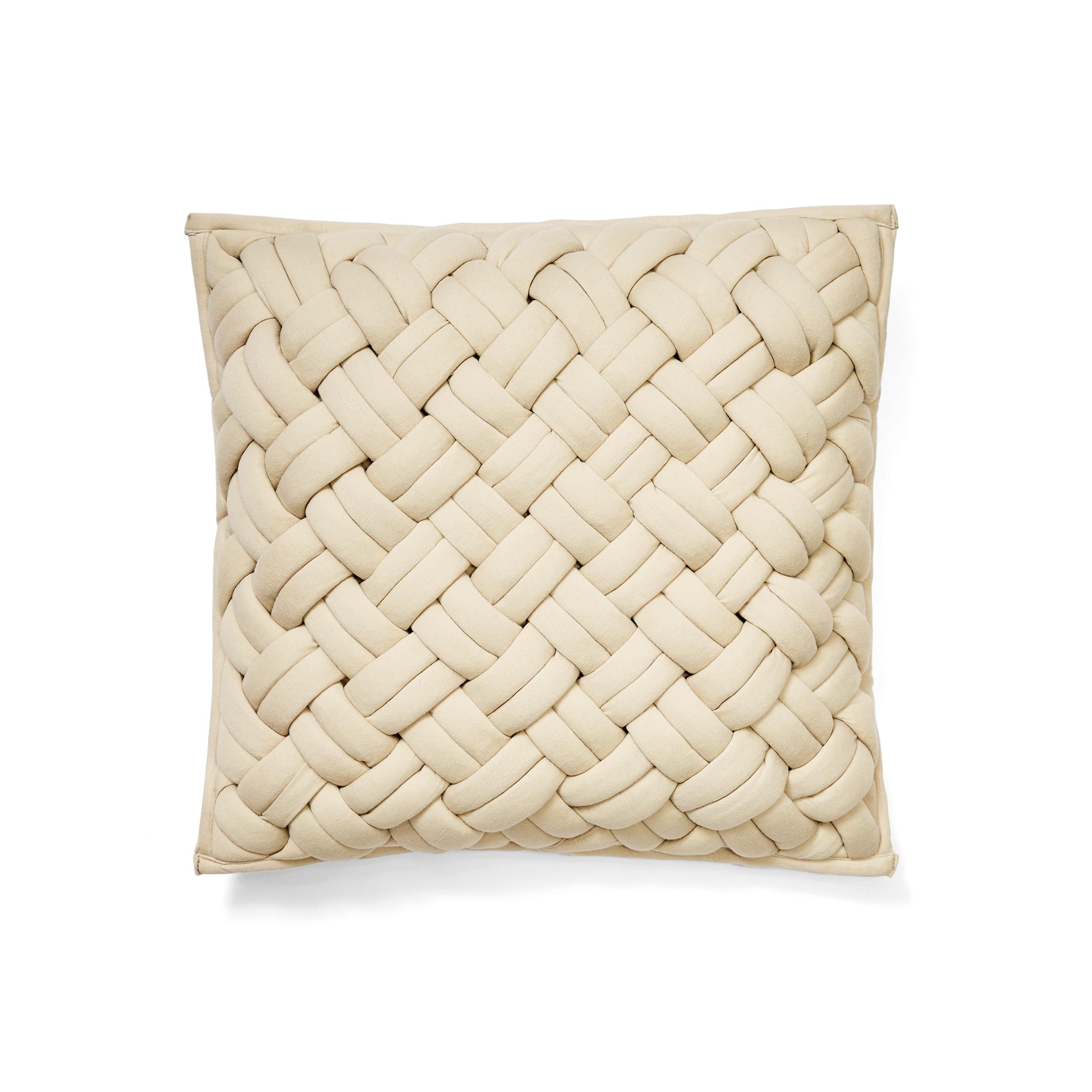 Ivory Interknit Jersey Pillow Cover in Mixed - Image 0