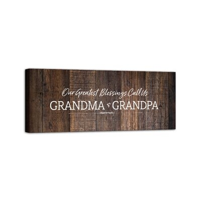 Grandma and Grandpa - Wrapped Canvas Panoramic Textual Art Print - Image 0