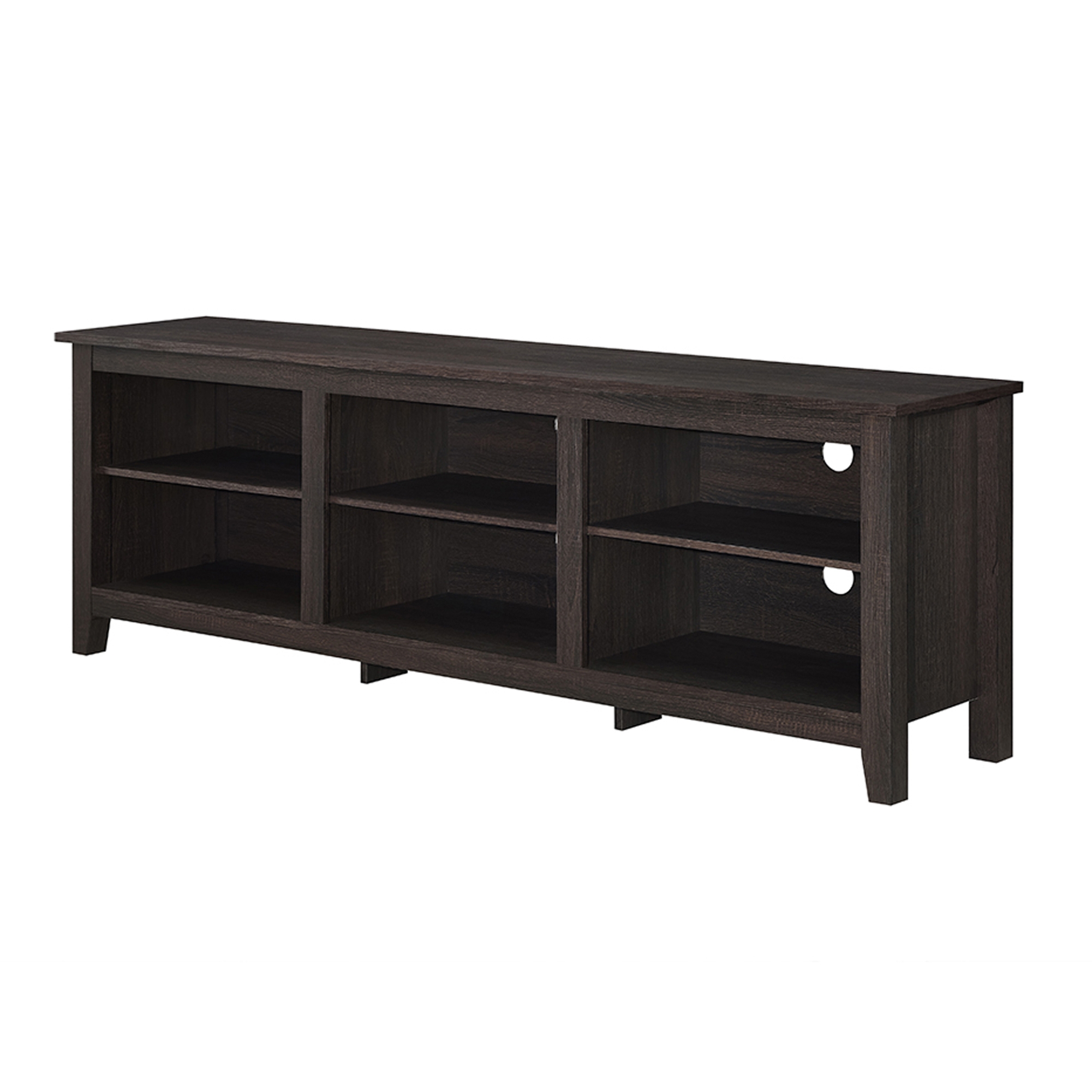 Essential 70" Rustic Wood TV Stand - Espresso - Image 2
