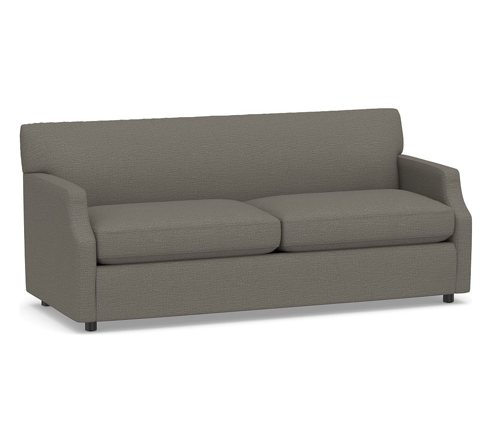 SoMa Hazel Upholstered Sofa 73.5", Polyester Wrapped Cushions, Chunky Basketweave Metal - Image 0