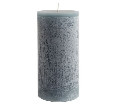 Scented Timber Pillar Candles, Flint Blue, Blackberry Yuzu, 3" x 6" - Image 4