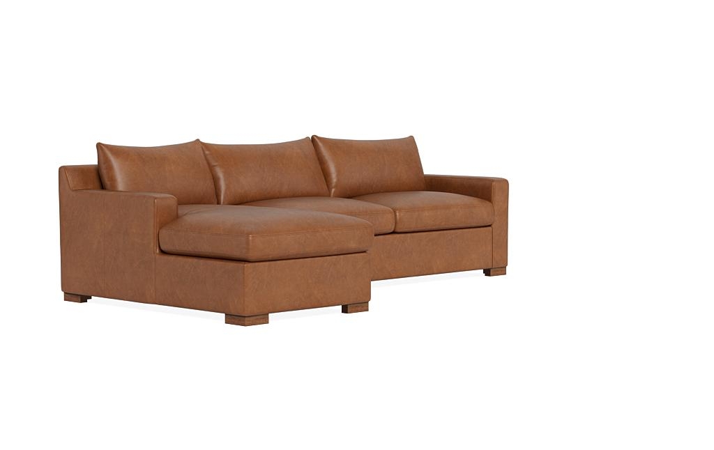 Sloan Leather Sleeper Left Chaise Sectional - Image 1
