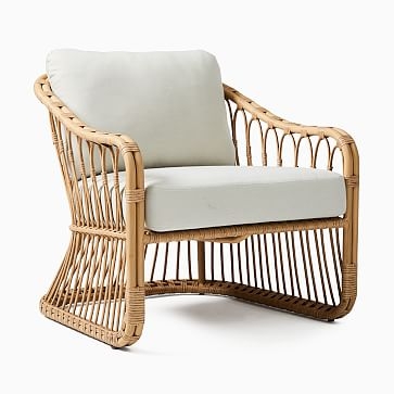 Tulum Lounge Chair, S/2, Natural Rattan - Image 0