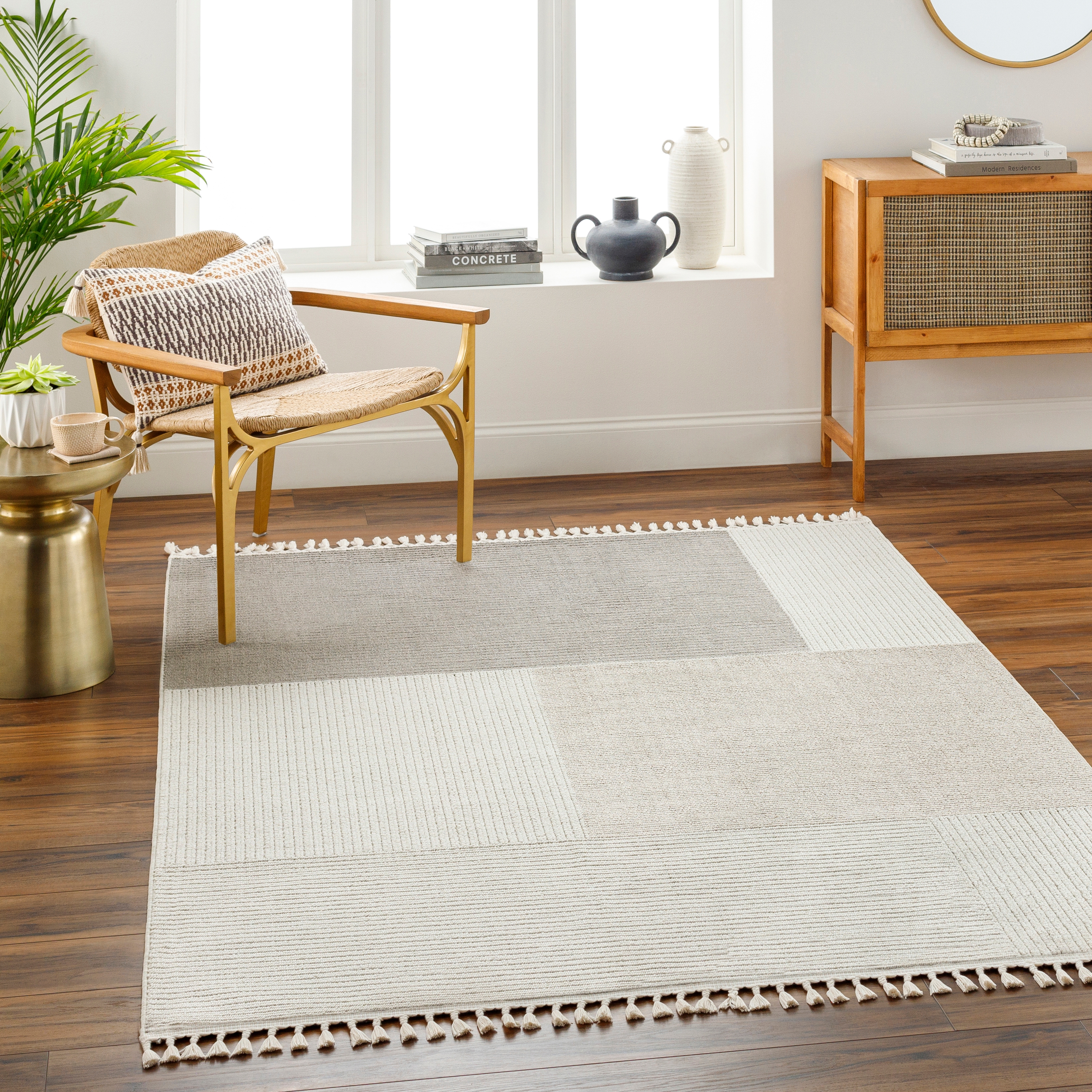 Finland Beige Indoor 9'2" x 12' Machine Woven Rug - Image 1
