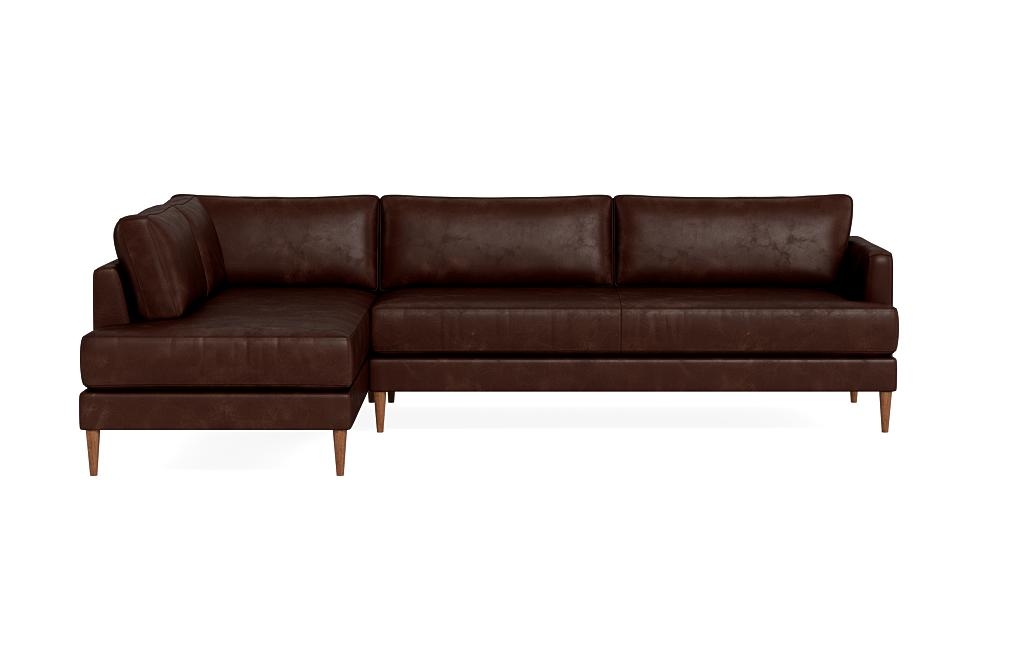 Winslow Leather 3-Seat Left Bumper Sectional - Image 0