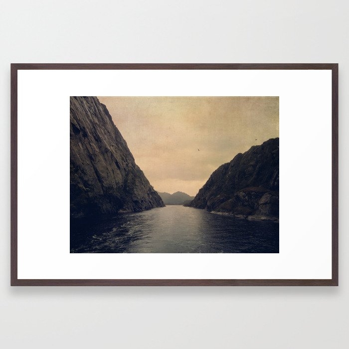 Mountains - Follow Your Heart Framed Art Print by Ingrid Beddoes Photography - Conservation Walnut - Large 24" x 36"-26x38 - Image 0