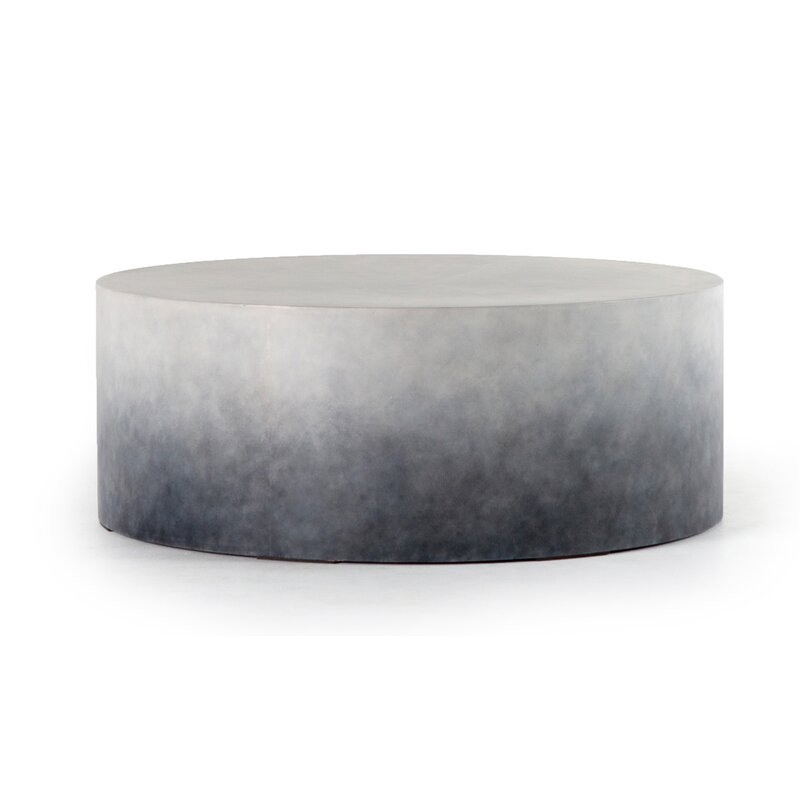 Four Hands Thayer Stone/Concrete Coffee Table Color: Indigo Ombre - Image 0