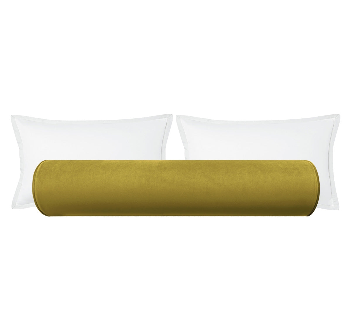 THE BOLSTER :: MELROSE VELVET // CHARTREUSE - QUEEN // 9" X 36" - Image 0