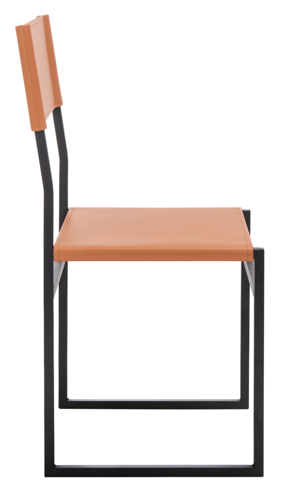 Layne Dining Chair - Cognac / Black - Safavieh - Image 6
