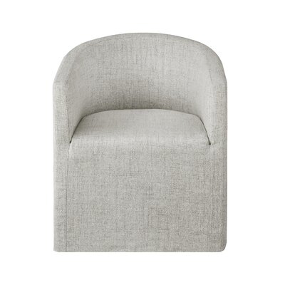 Cairo Upholstered Wingback Arm Chair in Beige - Image 0