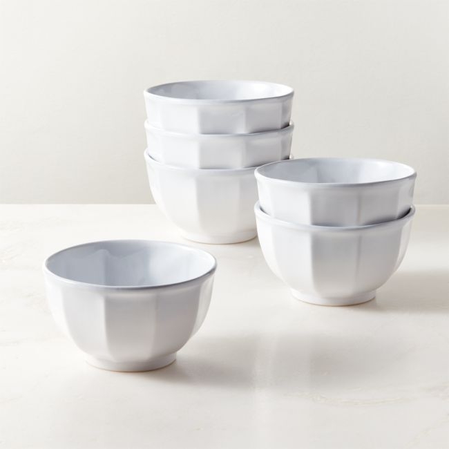 Cremieux White Ceramic Paneled Soup Bowl Set of 6 by goop - Image 0