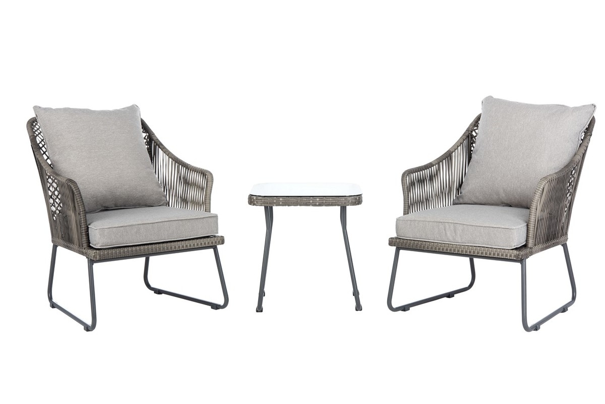 Jensen 3 Pc Lounge Set - Grey/Grey - Safavieh - Image 0