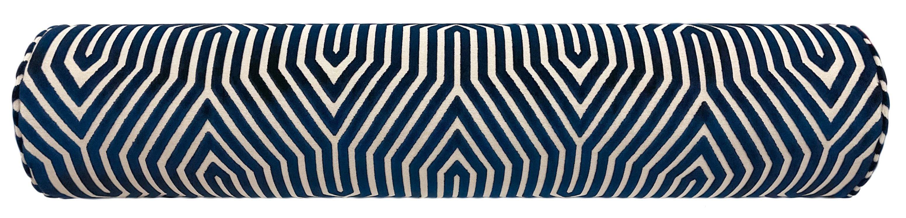 THE BOLSTER :: VANDERBILT VELVET // BLEU | SCHUMACHER - TWIN XL // 9" X 30" - Image 2