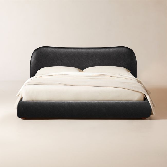 Diana King Bello Black Leather Bed by Ross Cassidy - Image 0