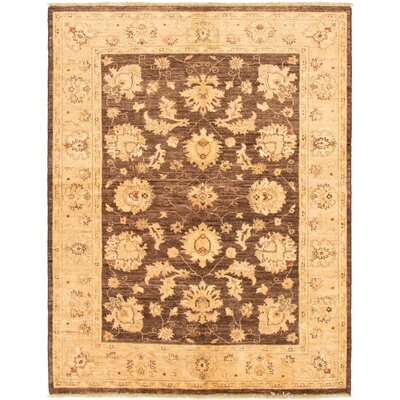 One-of-a-Kind Erwan Hand-Knotted 2010s Chobi Beige/Brown 4'10" x 6'7" Wool Area Rug - Image 0