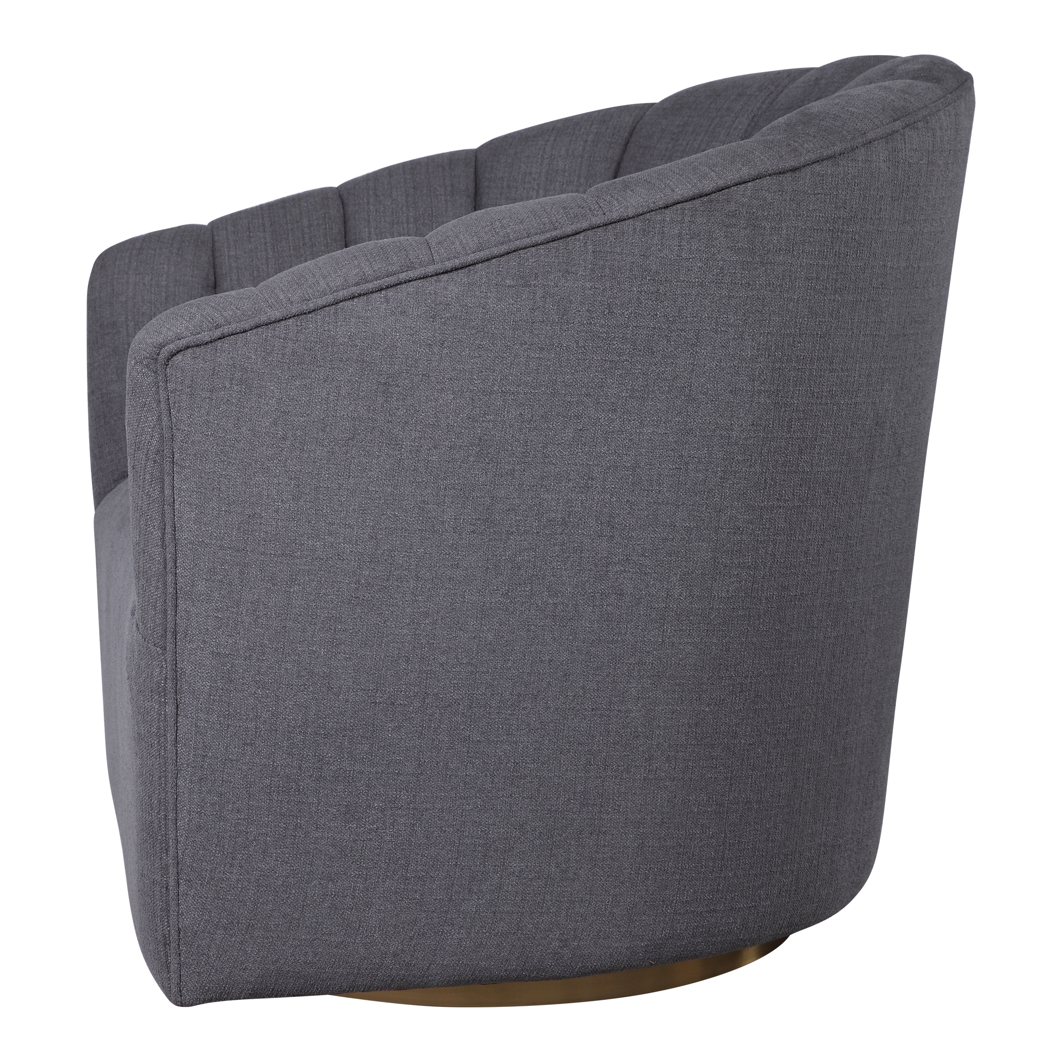 Cuthbert Modern Swivel Chair, Charcoal - Image 3