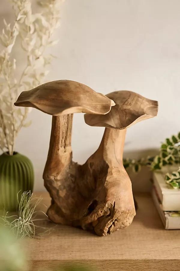 Teak Mushroom, Pair - Image 0
